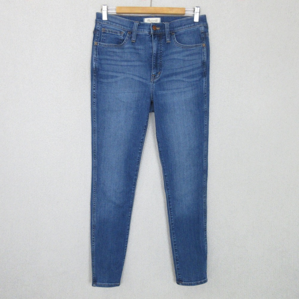 Madewell 10" Roadtripper Jeans Womens 28 Blue High Rise Skinny Stretch Denim